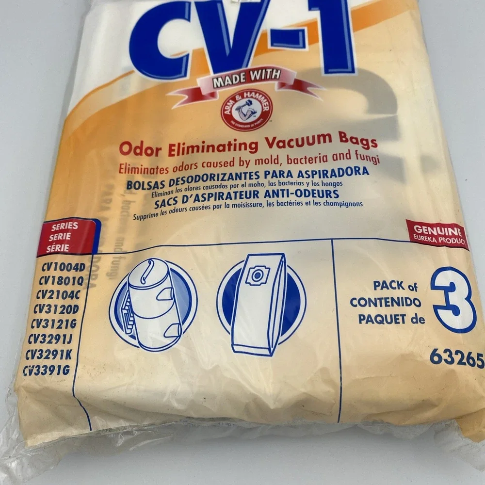 Eureka Style CV-1 Central Vacuum Bags 1 Pack‎ Of 3 63265 Oder Elimination